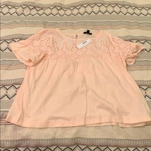 Brand New J Crew eyelet t-shirt